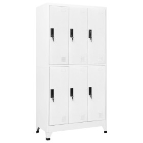 Taquilla de acero blanco 90x45x180 cm de vidaXL, Taquillas y armarios de almacenamiento - Ref: Foro24-339796, Precio: 357,49 ...