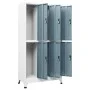 Light gray and dark gray steel locker 90x45x180 cm by vidaXL, Lockers and storage cabinets - Ref: Foro24-339803, Price: 357,2...