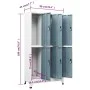 Light gray and dark gray steel locker 90x45x180 cm by vidaXL, Lockers and storage cabinets - Ref: Foro24-339803, Price: 357,2...