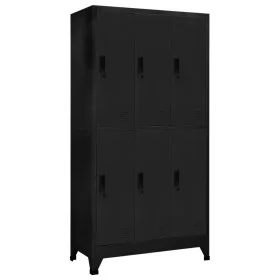 Taquilla de acero negro 90x45x180 cm de vidaXL, Taquillas y armarios de almacenamiento - Ref: Foro24-339798, Precio: 342,73 €...