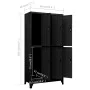 Taquilla de acero negro 90x45x180 cm de vidaXL, Taquillas y armarios de almacenamiento - Ref: Foro24-339798, Precio: 342,73 €...