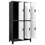 Anthracite gray and white steel locker 90x45x180 cm by vidaXL, Lockers and storage cabinets - Ref: Foro24-339800, Price: 370,...
