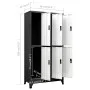 Anthracite gray and white steel locker 90x45x180 cm by vidaXL, Lockers and storage cabinets - Ref: Foro24-339800, Price: 370,...