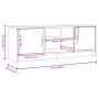 Mueble para TV madera de ingeniería gris Sonoma 102x30x37,5 cm de vidaXL, Muebles TV - Ref: Foro24-823259, Precio: 61,88 €, D...
