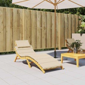 Cojín de tumbona de tela Oxford beige 186x58x4 cm en Decoración | Comprar online en Foru.es