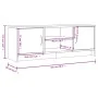 Mueble de TV madera de ingeniería gris hormigón 102x30x37,5 cm de vidaXL, Muebles TV - Ref: Foro24-823257, Precio: 58,52 €, D...