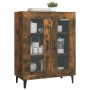Aparador de madera de ingeniería roble ahumado 69,5x34x90 cm de vidaXL, Aparadores - Ref: Foro24-817336, Precio: 78,82 €, Des...