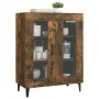 Smoked oak engineered wood sideboard 69.5x34x90 cm by vidaXL, Sideboards - Ref: Foro24-817336, Price: 64,02 €, Discount: %