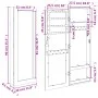 Espejo con joyero de pared 30x8,5x90 cm de vidaXL, Espejos - Ref: Foro24-353213, Precio: 88,81 €, Descuento: %
