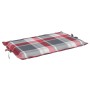Cojín de tumbona de tela Oxford a cuadros rojo 186x58x4 cm en Decoración | Comprar online en Foru.es