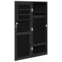 Espejo con joyero de pared negro 30x8,5x90 cm de vidaXL, Espejos - Ref: Foro24-353212, Precio: 77,05 €, Descuento: %