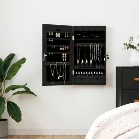 Black wall mirror with jewelry box 37.5x10x67 cm by vidaXL, Mirrors - Ref: Foro24-353221, Price: 82,52 €, Discount: %