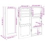 Espejo con joyero de pared 30x8,5x67 cm de vidaXL, Espejos - Ref: Foro24-353210, Precio: 74,25 €, Descuento: %