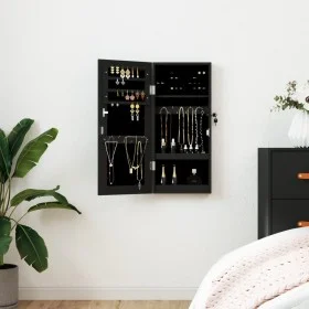 Espejo con joyero de pared negro 30x8,5x67 cm de vidaXL, Espejos - Ref: Foro24-353209, Precio: 67,22 €, Descuento: %