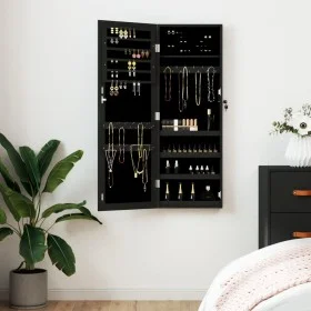 Black wall mirror with jewelry box 37.5x10x106 cm by vidaXL, Mirrors - Ref: Foro24-353218, Price: 100,25 €, Discount: %