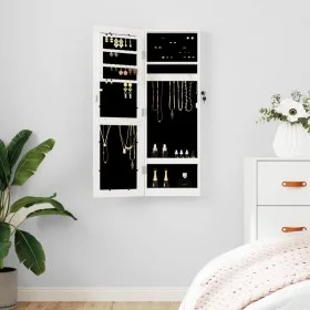 Espejo con joyero de pared blanco 30x8,5x90 cm de vidaXL, Espejos - Ref: Foro24-353211, Precio: 91,44 €, Descuento: %