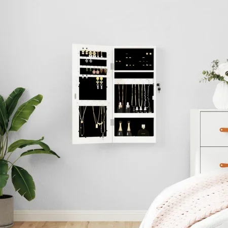 Espejo con joyero de pared blanco 30x8,5x67 cm de vidaXL, Espejos - Ref: Foro24-353208, Precio: 73,29 €, Descuento: %