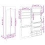 Espejo con joyero de pared 37,5x10x90 cm de vidaXL, Espejos - Ref: Foro24-353225, Precio: 95,32 €, Descuento: %