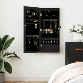 Black wall mirror with jewelry box 37.5x10x90 cm by vidaXL, Mirrors - Ref: Foro24-353224, Price: 80,30 €, Discount: %