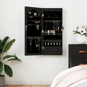 Espejo con joyero de pared negro 37,5x10x90 cm de vidaXL, Espejos - Ref: Foro24-353224, Precio: 85,84 €, Descuento: %