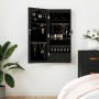 Espejo con joyero de pared negro 37,5x10x90 cm de vidaXL, Espejos - Ref: Foro24-353224, Precio: 85,84 €, Descuento: %