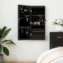 Espejo con joyero de pared negro 37,5x10x90 cm de vidaXL, Espejos - Ref: Foro24-353224, Precio: 80,30 €, Descuento: %