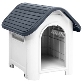 Casa para perro gris 59x75x66 cm polipropileno en Casetas para perros | Comprar online en Foru.es