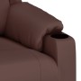 Sillón reclinable eléctrico de cuero sintético marrón en Sillones | Comprar online en Foru.es