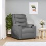 Sillón reclinable eléctrico de cuero sintético gris en Sillones | Comprar online en Foru.es