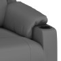 Sillón reclinable eléctrico de cuero sintético gris en Sillones | Comprar online en Foru.es
