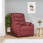 Sillón reclinable eléctrico de cuero sintético rojo tinto en Sillones | Comprar online en Foru.es