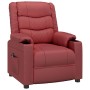 Sillón reclinable eléctrico de cuero sintético rojo tinto en Sillones | Comprar online en Foru.es