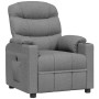 Sillón reclinable eléctrico tela gris claro en Sillones | Comprar online en Foru.es