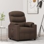 Sillón reclinable eléctrico tela marrón oscuro en Sillones | Comprar online en Foru.es