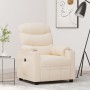 Sillón reclinable eléctrico de tela crema en Sillones | Comprar online en Foru.es