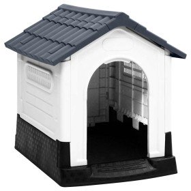 Casa para perro gris 57x68x66 cm polipropileno en Casetas para perros | Comprar online en Foru.es