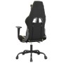 Silla gaming con reposapiés cuero sintético negro dorado en Sillas gaming | Comprar online en Foru.es