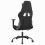 Silla gaming con reposapiés cuero sintético negro gris en Sillas gaming | Comprar online en Foru.es