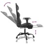 Silla gaming con reposapiés cuero sintético negro gris en Sillas gaming | Comprar online en Foru.es