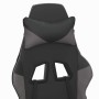 Silla gaming con reposapiés cuero sintético negro gris en Sillas gaming | Comprar online en Foru.es