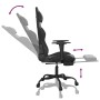 Silla gaming con reposapiés cuero sintético negro en Sillas gaming | Comprar online en Foru.es
