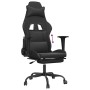 Silla gaming con reposapiés cuero sintético negro en Sillas gaming | Comprar online en Foru.es