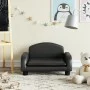 Sofá para niños de cuero sintético negro 50x40x30 cm de vidaXL, Mobiliario para bebés y niños pequeños - Ref: Foro24-3196374,...