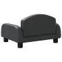 Sofá para niños de cuero sintético negro 50x40x30 cm de vidaXL, Mobiliario para bebés y niños pequeños - Ref: Foro24-3196374,...