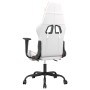 Silla gaming con reposapiés cuero sintético blanco y rosa en Sillas gaming | Comprar online en Foru.es