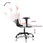 Silla gaming con reposapiés cuero sintético blanco y rosa en Sillas gaming | Comprar online en Foru.es