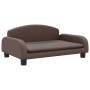Sofá para niños de cuero sintético marrón 70x45x30 cm de vidaXL, Mobiliario para bebés y niños pequeños - Ref: Foro24-3196365...