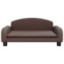 Sofá para niños de cuero sintético marrón 70x45x30 cm de vidaXL, Mobiliario para bebés y niños pequeños - Ref: Foro24-3196365...