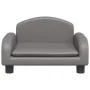Sofá para niños de cuero sintético gris 50x40x30 cm de vidaXL, Mobiliario para bebés y niños pequeños - Ref: Foro24-3196377, ...