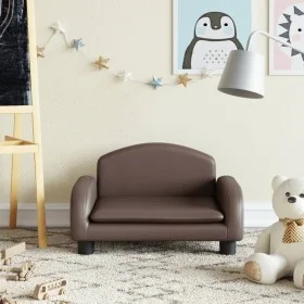 Braunes Kindersofa aus Kunstleder, 50x40x30 cm von vidaXL, Baby- und Kleinkindmöbel - Ref: Foro24-3196376, Preis: 65,44 €, Ra...
